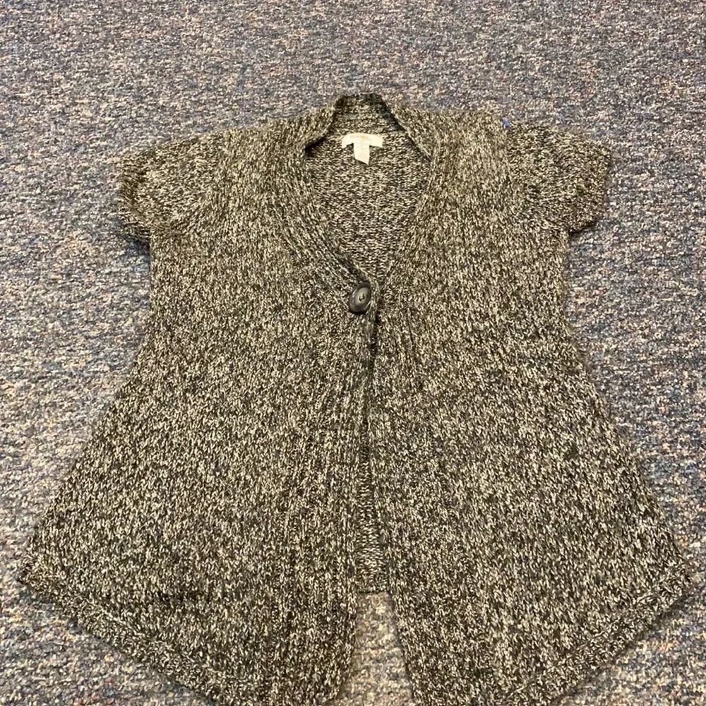 Style & Co Jeans Gray Button Up Sweater sz. M